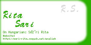 rita sari business card